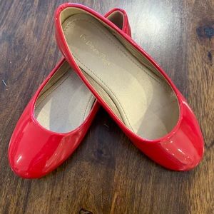 Girls - Red Patent Ballet Flats - Size 2